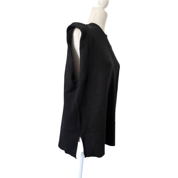 NWT Three Dots Womens Black Mock Neck Sleeveless Tank Pullover Top Shirt - Picture 2 of 9